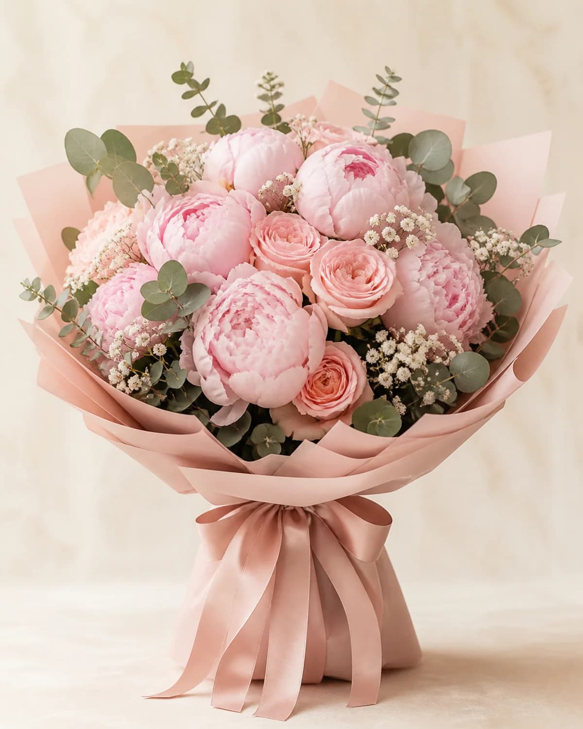 Hand Bouquet Peony
