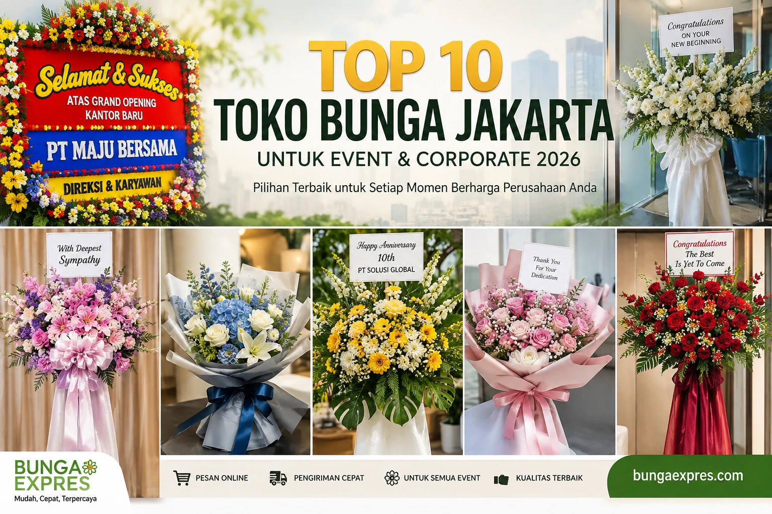 Top 10 Toko Bunga Jakarta untuk Event & Corporate 2026
